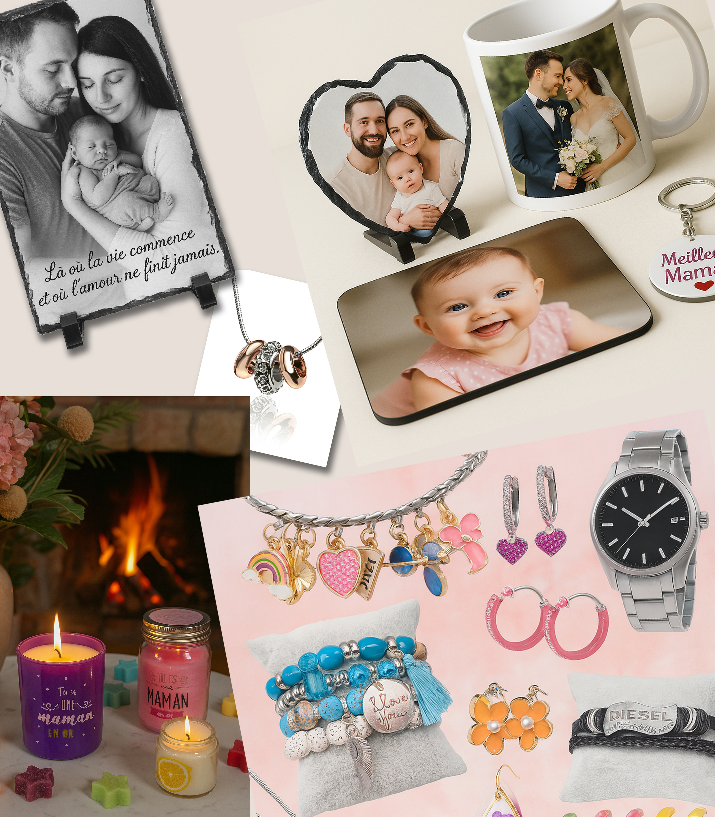 Tournai, Belgique, article cadeau personnalise, bijoux, bougie