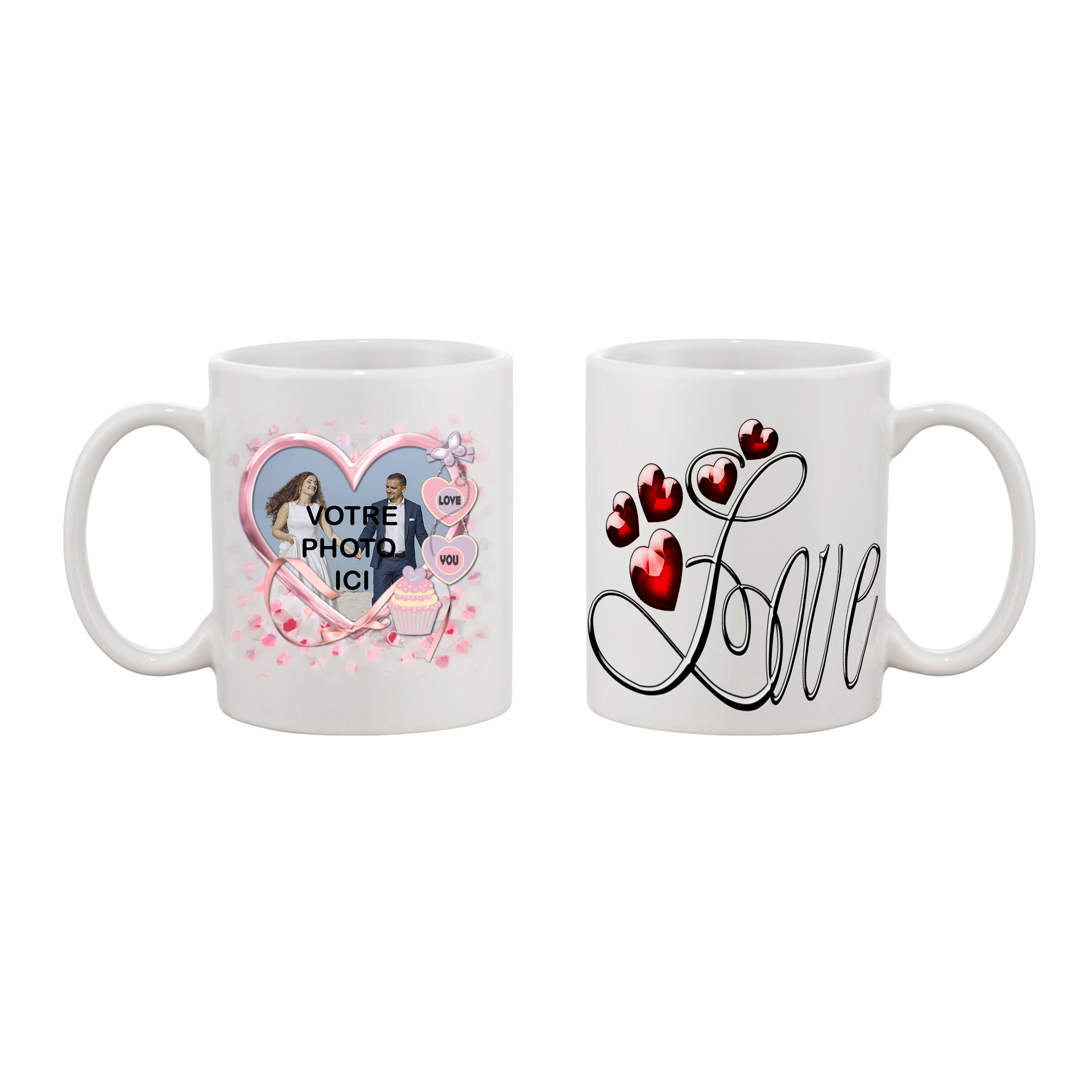 Mug personnalisé avec photo et message , idée cadeau romantique - Tournai - Les Merveilles d'amandine