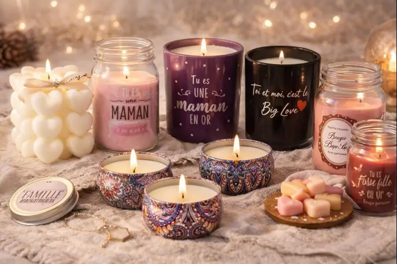 Bougies parfumées & fondants – idée cadeau bien-être Belgique